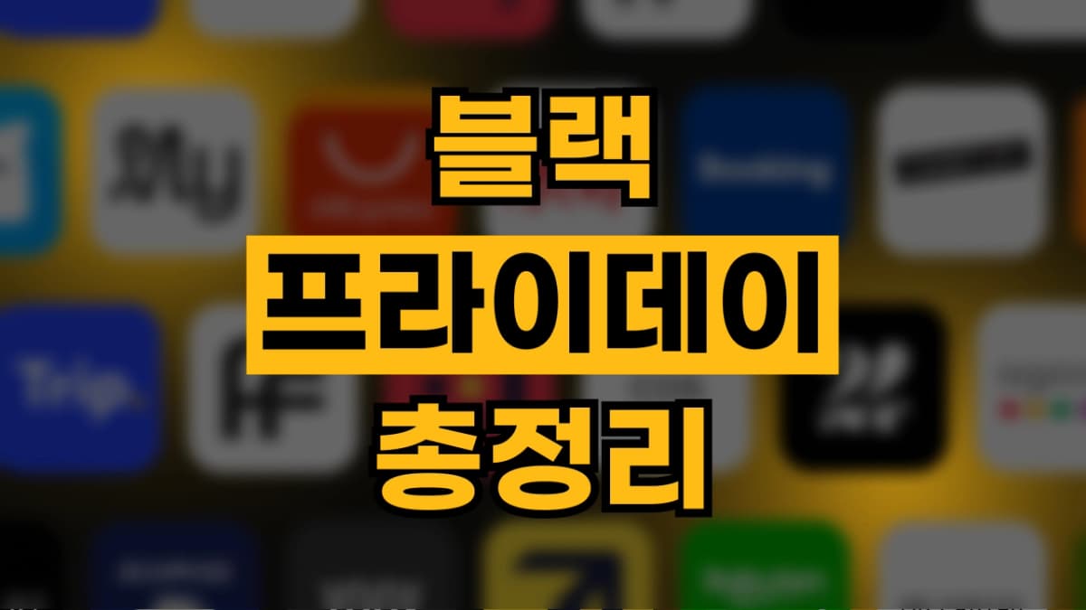 블랙프라이데이 세일 완벽 가이드 블랙프라이데이 세일 완벽 가이드 - 관련 할인정보