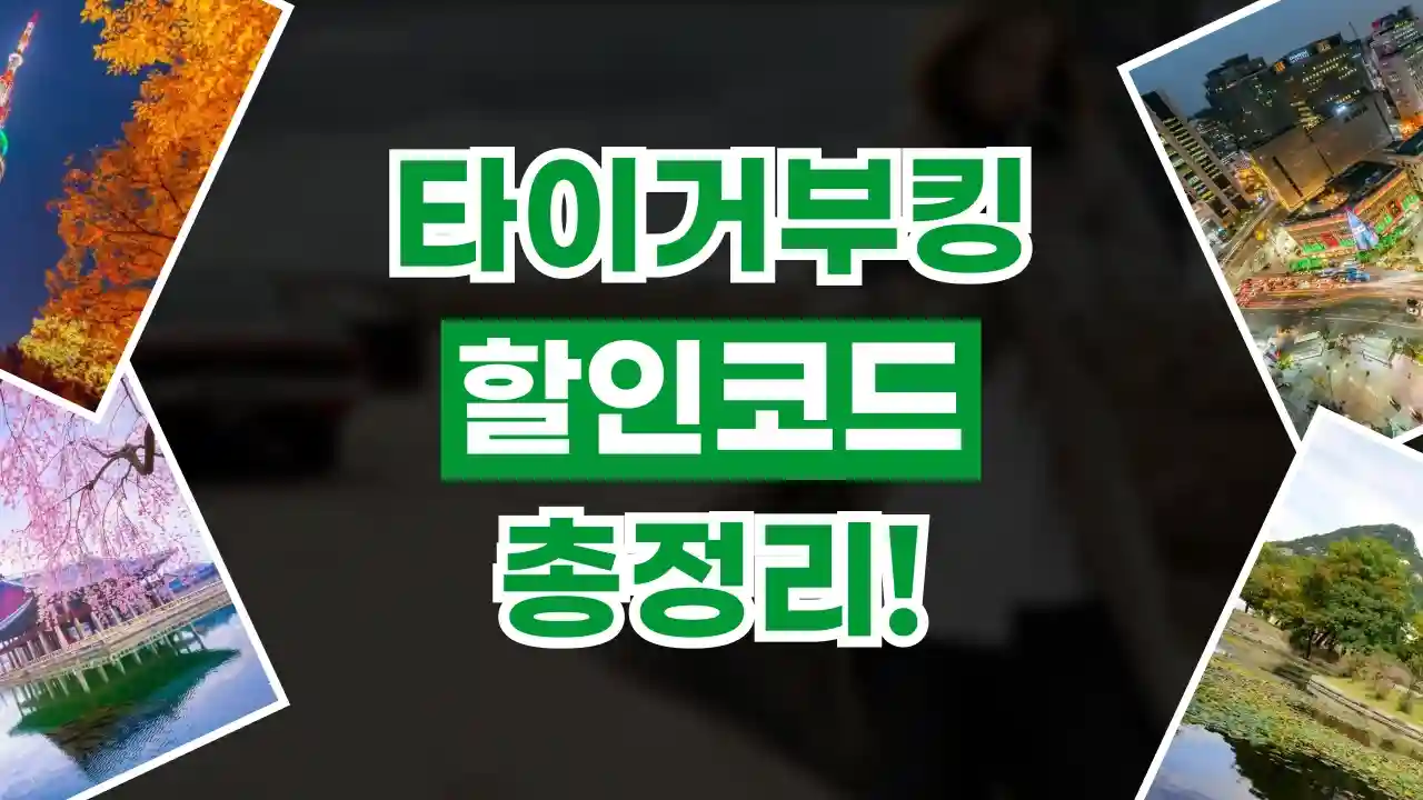 타이거부킹 할인코드 2026년 최신 타이거부킹 할인코드